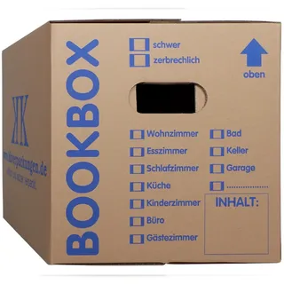 KK Verpackungen 175 Bücherkartons 2-wellig Bookbox Ordnerkartons Archivkartons