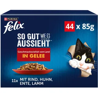 FELIX So gut wie es aussieht Geschmacksvielfalt vom Land in Gelee MIx 44 x 85 g