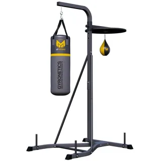 GYRONETICS GYRONETICS® Boxstation Freistehender - inkl. 21 kg Boxsack und Punchingball, bis 100 kg Belastbar - Boxstand, Boxsackständer, Boxsackhalterung, Box-Station, Boxsack Unterstützung, Boxing Kit