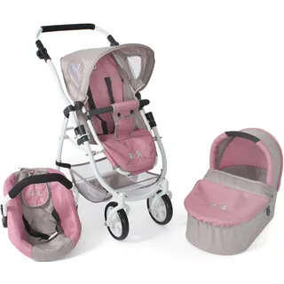 Bayer Chic 2000 CHIC2000 Kombi-Puppenwagen Emotion All In 3in1 Bärchen, rosa