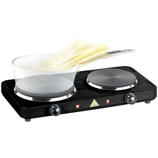 Rosenstein & Söhne Doppel-Kochplatte Ø 15,5/18,5 cm, 2.500 Watt