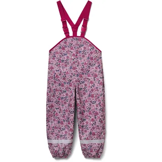 Tchibo - Kinder-Thermo-Regenhose mit Fleecefutter - Mädchen - Gr. 98/104 - rosa/geblümt