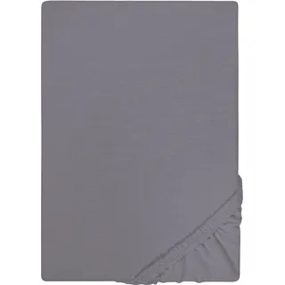 Castell Spannbettlaken Jersey 180 x 200 - 200 x 200 cm silbergrau