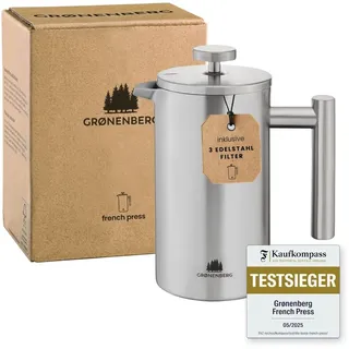 GRØNENBERG French Press 1l Silber