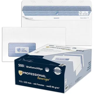 MAILmedia Briefumschläge Revelope® Professional DIN lang+ mit Fenster offset weiß selbstklebend 500 St.