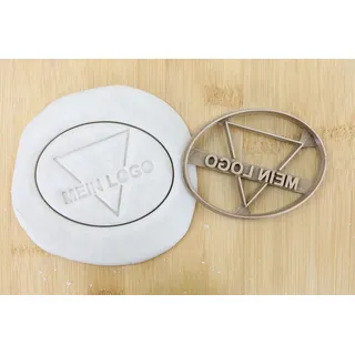 Logo Customized Keksausstecher nach eigener Vorlage, für Plätzchen und Fondant (personalisiertes Geschenk) ca. 8cm