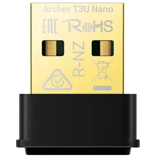 TP-Link Archer T3U Nano WLAN Stick für PC, AC1300 Dualband USB-Netzwerkkartenadapter, Nano-Größe, MU-MIMO, WPA3, Windows und Mac OS