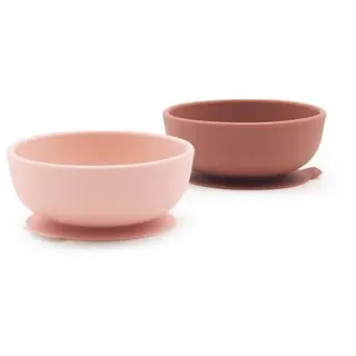 EKOBO Kinderschüssel aus Silikon - blush + terracotta (2er Set)