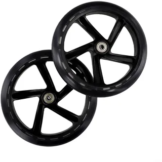 Niceminiwall Scooter Wheels 2 Pack PU Silent Roller Ersatzräder mit ABEC-9 Kugellagern für Kick-Scooter, Rollschuhe, Trolleywagen (200 mm x 40 mm lichtdurchlässig)