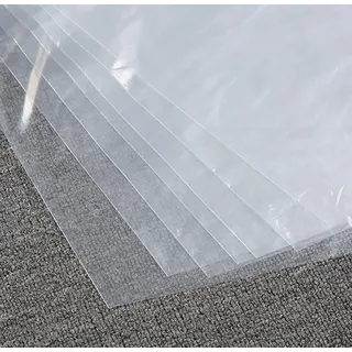 BAYLI 5er Set Kleiderschutzhülle Transparent Mantelschutz durchsichtig | Kleiderfolie - Größe [60x120cm] - 5 Stück Kleidersack | Bekleidungsschutzhüllen | Kleiderhülle | Staubschutz | Kleidungsbeutel