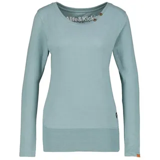 Alife & Kickin Alife and Kickin Damen ConnyAK A Longsleeve Langarmshirt Damennshirt Longshirt Shirt XS-XXL, Pacific Melange - XS