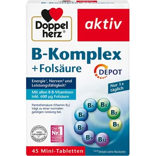 Doppelherz B-Komplex DEPOT Mit Folsäure - Für den energiestoffwechsel - 45 Stück