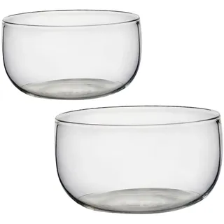 HEMOTON 2stücke Teiliges Transparente Kreative Salatschüsseln Aus Klarem Glas Vielseitige Servierschalen Für Obst Desserts Und Lebensmittel Für Haushalt Und Gastronomie