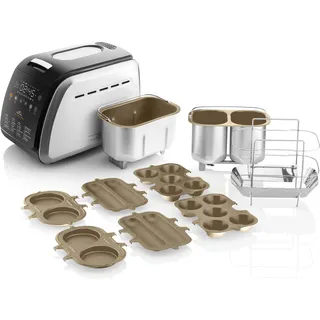 ETA Delicca II Max ETA714990040", silber (schwarz, silberfarben), B:43,5cm H:30cm T:26,5cm, Brotbackautomaten,