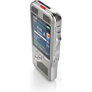 Philips Pocket Memo Integrator (ohne Software, Schiebeschalter) (4 GB), Diktiergerät, Silber