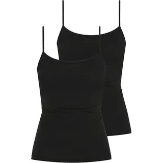 Unterhemd MEY "Superfine Organic", Damen, Gr. 40, N-Gr, schwarz, Single Jersey, Obermaterial: 92% Baumwolle, 8% Elasthan, unifarben, figurbetont, Rundhals, Unterhemden Unterhemd, feine Träger, Baumwollmischung, Single Jersey, atmungsaktiv