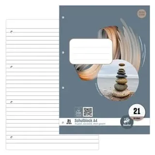 Ursus Staufen Briefblock Style, 040450021, A4, 70g/qm, 4-fach gelocht, 50 Blatt, liniert