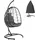 oval Dunkelgrau 1-Sitzer mit Gestell