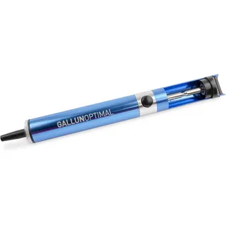 GALLUNOPTIMAL Entlötpumpe Ganzmetallgehäuse in blau mit ESD Teflonspitze und hoher Saugleistung