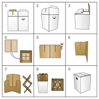 REMEMBER Papphocker "Las Vegas" - 32,5 x 32,5 x 44,4 cm - Moderner Papphocker