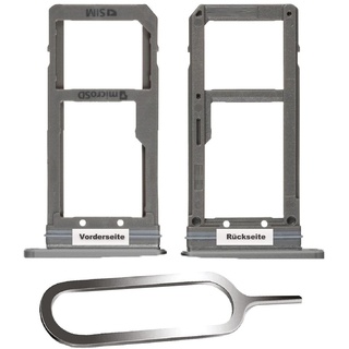 Samsung Galaxy S7 G930F Sim Karten Halter Tray Adapter Fach Stecker Slot + Nadel Schwarz - Schwarz