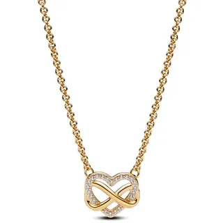 Pandora Funkelnde Unendlichkeits-Herz Collier-Halskette Gold