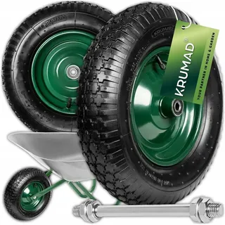 ebran trade Schubkarrenrad 200 kg Schwarz