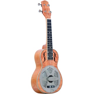 Gold Tone RESOUKE MAPLE C ResoAhorn Konzert-Mensur Riegelahorn Resonator-Ukulele mit Gigbag