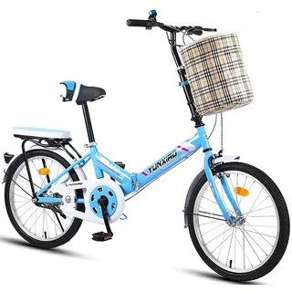 ZLYJ Faltrad Für Erwachsene 20-Zoll-Faltrad Mit Variabler Geschwindigkeit Faltbare Herren-Damen-Fahrräder, Geeignet Für Outdoor-Ausflüge C,20 in