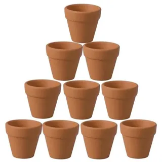 YUANstore Terra Cotta Blumentöpfe, 3 x 3 cm, Terrakotta, Ton, Keramik, Blumentopf, Blumentopf, Sukkulenten, Kinderzimmer, Töpfe, Pflanzen, 10 Stück