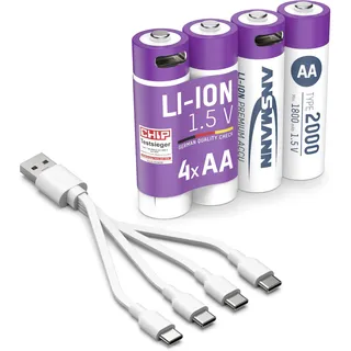 Ansmann Li-Ion Akku Mignon AA 1800 mAh 4 St.