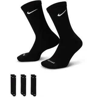 Nike Everyday Plus Cushioned Crew-Trainingssocken 3er Pack Black/White 38-42