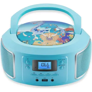 Cyberlux tragbarer Kinder CD-Player Tragbar CD/MP3/USB Radio Grün
