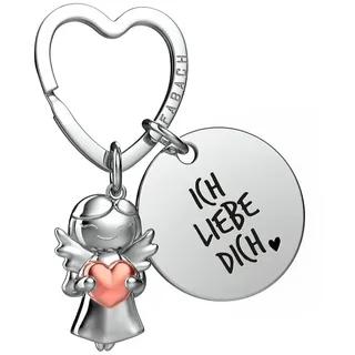 FABACH Schlüsselanhänger Schutzengel Glücksbringer mit Herz und Gravur Ich liebe dich - Partner - Freundin Geschenk Liebe - Engel Liebesgeschenke - Einheitsgröße