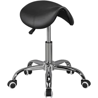 Wohnling Amstyle Sattelhocker Kunstleder Schwarz