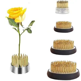 Kalsey 4 Stück Ikebana Kenzan, Flower Frog, Blumensteckigel Rund, Runder Ikebana, Blumen Frosch Edelstahl, Steckigel Blumen, für Blumenarrangements, Zuhause, Büro, Teestube, Blumenladen