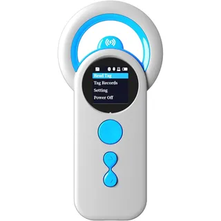 NetumScan Bluetooth Haustier-Mikrochip-Scanner-Lesegerät RFID EMID, 3-in-1 tragbarer 2048 Tag-Datenspeicher Tier-Scanner mit TFT-Bildschirm, 1200mAh für ISO 11784/11785, FDX-B und ID64 RFID DJ-130