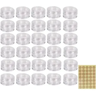 30 Stück Döschen 5ml,Döschen mit Deckel,Dosen für Lippenbalsam | Kleine Tiegel für Lippenbalsam,Mini Cremedose Leer,Cremedosen Salbendöschen Kosmetikdosen Kosmetikdosen
