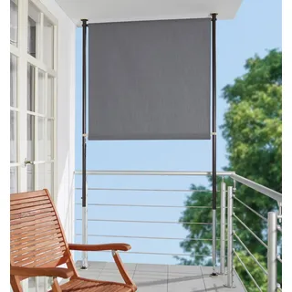 Angerer Seitenmarkise 120 x 270 cm grau Polyacryl