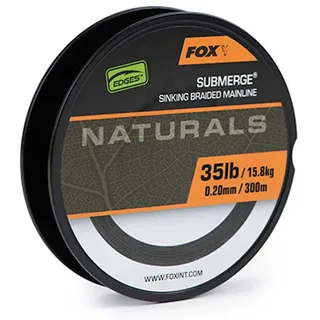 Fox International Fox Submerge Naturals Braid 0,20mm / 15,8kg 35lb 300m Geflochtene Karpfenschnur