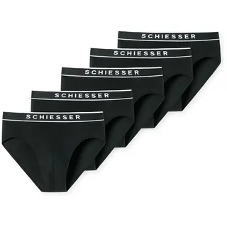 SCHIESSER Slip schwarz/weiß L 5er Pack