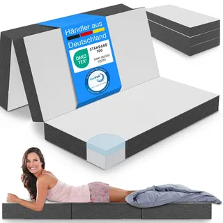 Eloneo Klappmatratze 15 cm dick, versch. Größen & Farben, atmungsaktiv, pflegeleicht 1 St