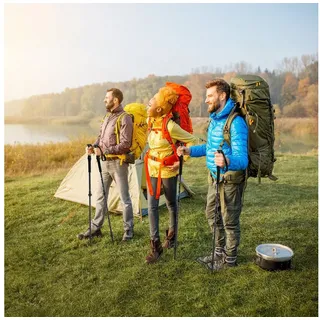 Juskys Nordic Walking Wanderstöcke, mit Zubehör