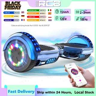 RCB Hover board, 6,5 Zoll Zweirad Hover board mit Bluetooth-Lautsprecher mit LED-Licht, Hover board