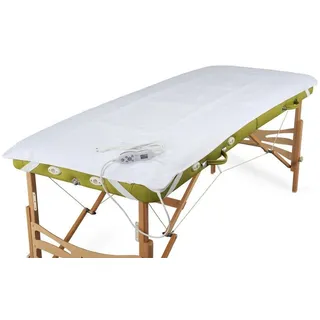 Habys Heizmatte für Massagetisch Steuerung Fernbedienung Heizdecke Wärmedecke Deluxe | beheizbare Bezüge | für die Massageliege Elektrisch | 70x180 cm | Weiß