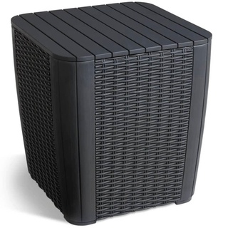 ALLIBERT Luzon Rattan-Optik Rund Graphitgrau