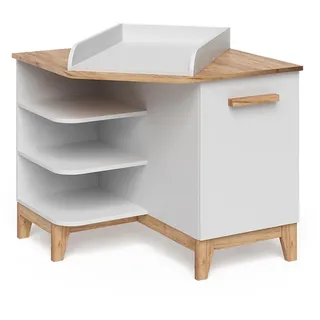 VitaliSpa Wickelkommode Malia, Weiss/Artisan/Artisan, 85 x 85.2 cm mit Tür