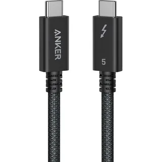 Anker Prime Thunderbolt 5 Kabel, [1 Stück 1m] USB C auf USB C Kabel, 240W Leistung, 80Gbps Datentransfer, Bis zu 120Gbps Bandbreite, 8K/4K Display, Für iPhone 17, MacBook. (Thunderbolt 5 zertifiziert)