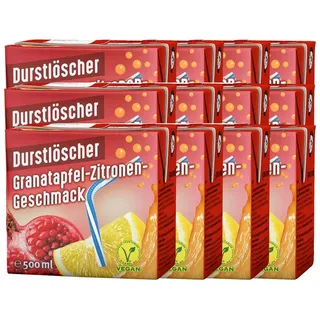 riha WeserGold Getränke GmbH & Co. KG Durstlöscher Granatapfel Zitrone fruchtige Erfrischung 500ml 12er Pack