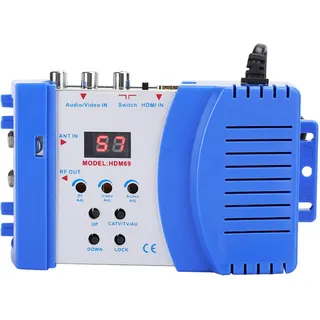 1080P Digital RF HDMI Modulator, HDM69 Digital Modulator AV Converter to VHF UHF PAL Standard Handheld Modulator für EU 100-240V Dual Band NTSC in TV PC DVD